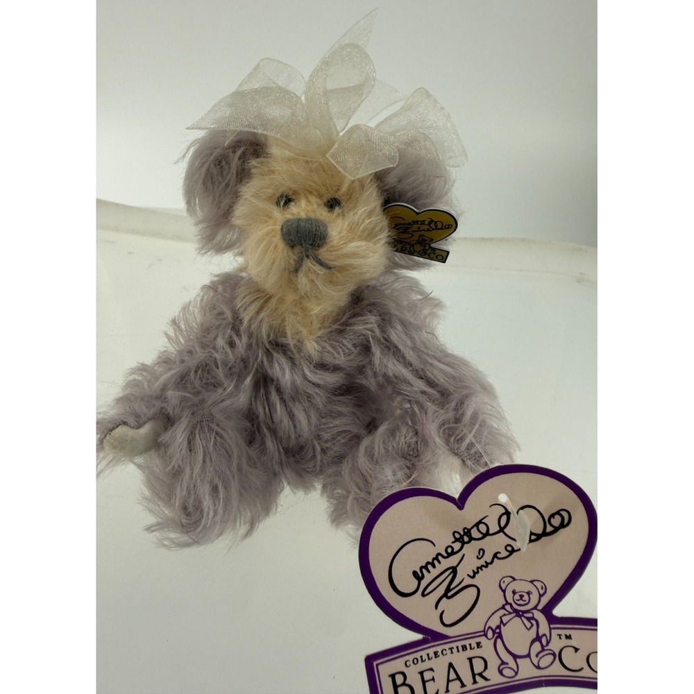 Annette Funicello Purple Passion Mohair Bear Co Plush Bear Tags 5.5"